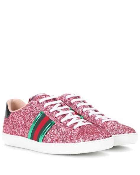 pink glitter gucci shoes